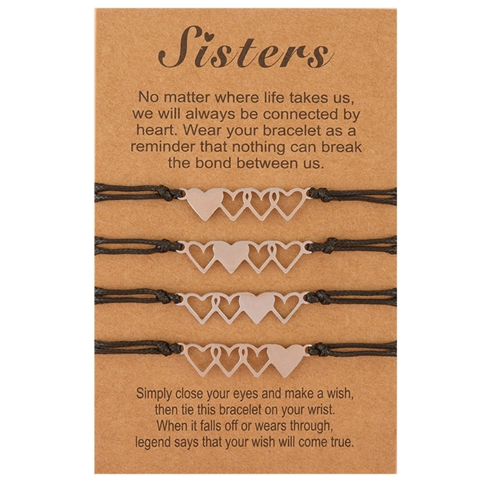VU100 Zussen/beste vriend armbanden 2 stuks hart bijpassende lange afstand armbanden geschenken voor meisjes dames zussen mannen tieners, Eén maat, roestvrij staal en nylon, Geen edelsteen VU100 Zussen/beste vriend armbanden 2 stuks hart bijpassende lange afstand armbanden geschenken voor meisjes dames zussen mannen tieners, Eén maat, roestvrij staal en nylon, Geen edelsteen